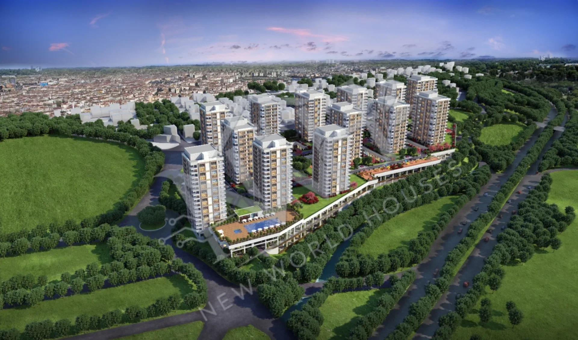 Peaceful Life Opportunity in Çekmeköy Luxury Apartments with Pool for Sale