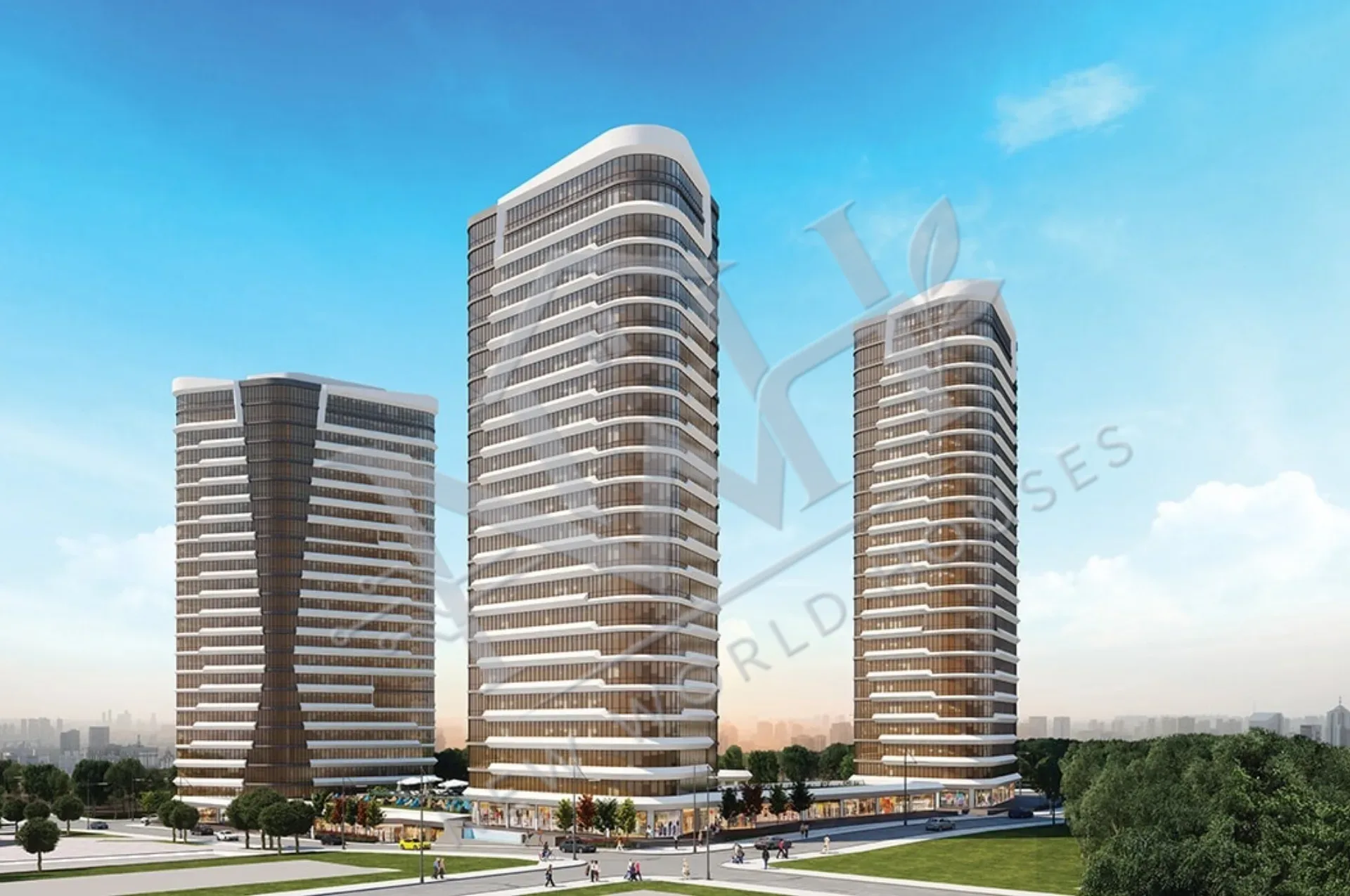 Luxury Flats for Sale in a Site with Pool in Kadıköy Uplife