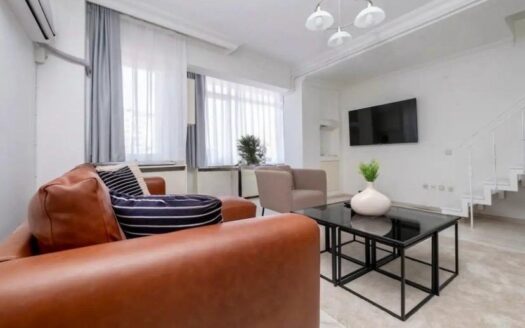 Sea View Duplex Apartment for Sale in Cihangir Istanbul | Terrace & Airbnb Investment