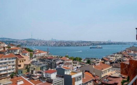 Sea View Duplex Apartment for Sale in Cihangir Istanbul | Terrace & Airbnb Investment